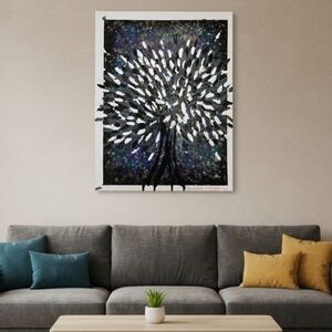 HANDCRAFTED Abstract Painting HANDPAINTED Deocrative Wall Art HANDMADE Artwork